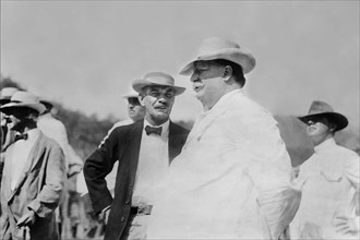 U.S. President William Howard Taft with Supt. Sidney Williamson during Construction Inspection of Panama Canal, Photograph by American Press Association, November 1910