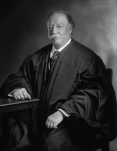 William Howard Taft (1857-1930), 27th President of the United States 1909-1913, 10th Chief Justice of the United States 1921-1930, Three-Quarter Length Seated Portrait as Chief Justice, Photograph by ...