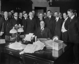 U.S. President William Howard Taft Signing Bill Making Arizona the 48th State of the Union, Washington, D.C., USA, Photograph by Harris & Ewing, February 14, 1912
