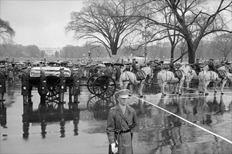 General Douglas MacArthur Military Funeral Procession, Washington, D.C., USA, photograph by Thomas J. O'Halloran, April 8, 1964