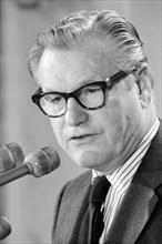 New York Governor Nelson Rockefeller, Head and Shoulders Portrait during National Press Club Luncheon, photograph by Thomas J. O'Halloran, February 1971