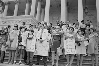 Group of People Gathered on Steps of U.S. Capitol during Anti-CBW Protest, Washington, D.C., USA, photographer Thomas J. O'Halloran, Marion S. Trikosko, August 1969
