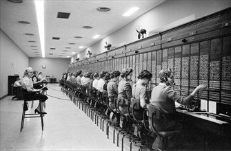 Group of Women working at the U.S. Capitol switchboard, Washington, D.C., USA, photograph by Marion S. Trikosko, January 1959