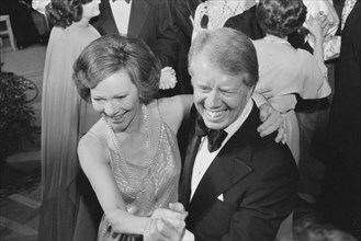 U.S. President Jimmy Carter and First Lady Rosalynn Carter dance at a White House Congressional Ball, Washington, D.C., USA, photograph by Marion S. Trikosko, December 13, 1978