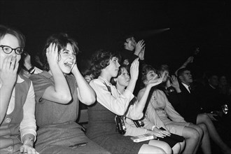 Excited Fans Reacting to The Beatles British Rock and Roll Performing, Washington Coliseum, Washington, D.C., USA, photograph by Marion S. Trikosko, February 11, 1964