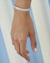 Bride Wearing Wedding Jewelry, Close-up of Hand