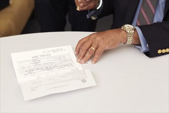 Ketubah Signing during Jewish Wedding Ceremony