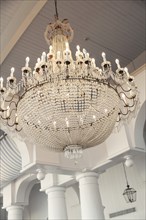 Low Angle View of Crystal Chandelier