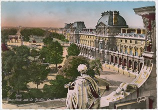 Tuileries Gardens, Paris, France, Hand-Colored Postcard, Gany, 1930