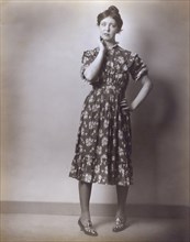 Actress Gertrude Sutton, Full-Length Publicity Portrait, Photograph by Porter S. Cleveland, late 1920's