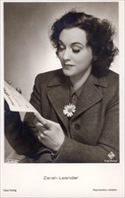 Swedish Actress Zarah Leander, Publicity Portrait, Universum Film AG , 1930's