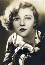 British-American Actress, Head and Shoulders Publicity Portrait, 1920's