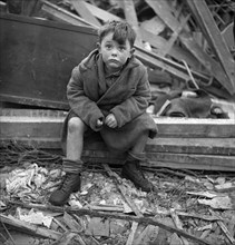 boy, bombing, WWII, World War II, London, historical,