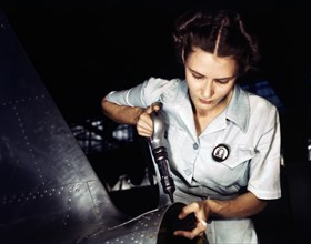 airplane, military, woman, World War II, occupations, historical,
