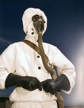 man, military, gas mask, World War II, historical,