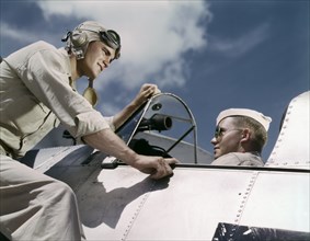 airplane, military, men, World War II, WWII, historical,