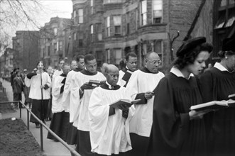 Easter Procession outside Church