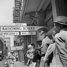 Line of People at Rationing Board
