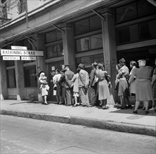 Line of People at Rationing Board
