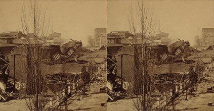 Ruins of Railroad Depot after Bombing by Union General William Sherman's Army before their Evacuation of Atlanta