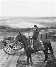 Union General William Sherman on Horseback at Federal Fort
