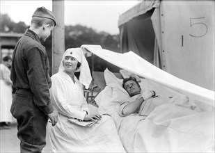 Convalescent American Soldier at Red Cross Military Hospital
