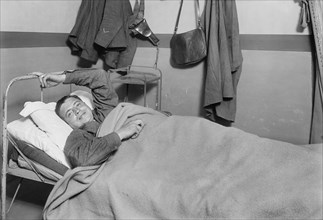 American Soldier resting at American Red Cross Canteen