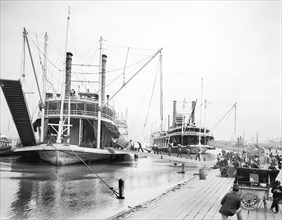 Loading Steamers during High Water