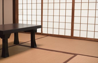 Interior Room of Traditional Japanese Ryokan