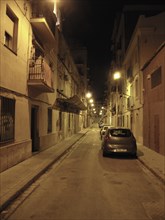 Empty Street Scene at Night