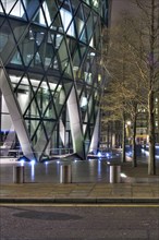 Entrance to Gherkin Tower at Night
