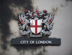 City of London Crest on Sooty Wall