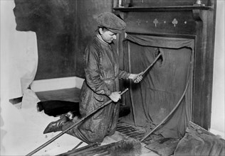 Woman Chimney Sweep during World War I