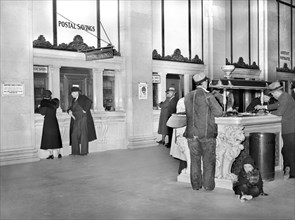 Customers at Main Post Office, Washington, 1938