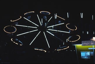 Amusement Park Ride at night, Atlantic City,