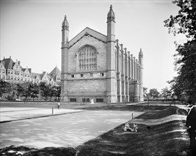 Law School Building and Tennis Courts, University of Chicago, early 1900's