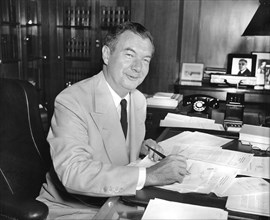 U.S. Attorney General Robert H. Jackson, Portrait sitting at Desk, July 1940