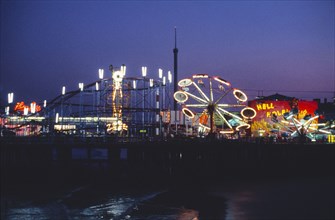 Steeplechase Pier at Night, Atlantic City, 1978
