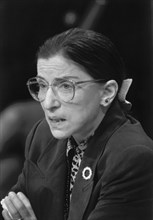 Ruth Bader Ginsburg at her confirmation hearing, Head and Shoulders Portrait, 1993