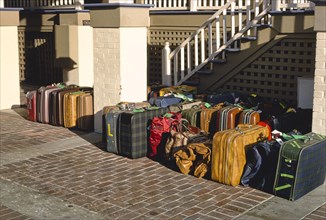 Rows of Luggage, Jekyll Island Club, 1985