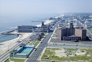 Buildings and Beach, High Angle View, 1978