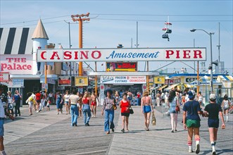 Casino Pier at boardwalk, Seaside Heights, 1978