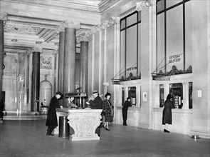 Customers at Main Post Office, Washington, 1938