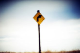 Blurred Directional Road Sign ,,