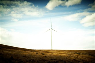 Wind Turbine in Agricultural Landscape, Soft Focus ,