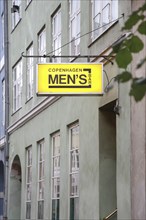 Street Sign of Copenhagen Men's Bar, Copenhagen,