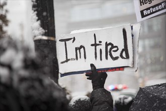I'm Tired Sign at Me Too Protest, Columbus Circle,