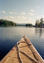 Canoe Bow on Lake,,