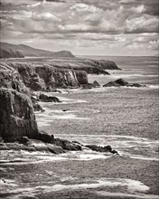 Rocky Cliffs along Coast, Dingle Peninsula,