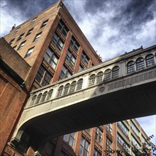 Low Angle View of Sky Bridge connected to Chelsea Market, Chelsea,